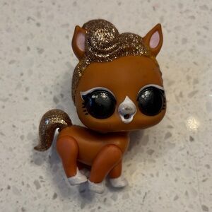 LOL Surprise Pets The Pony Series 4 Rare Eye Spy Gold Ball Horse Doll 3" Tall